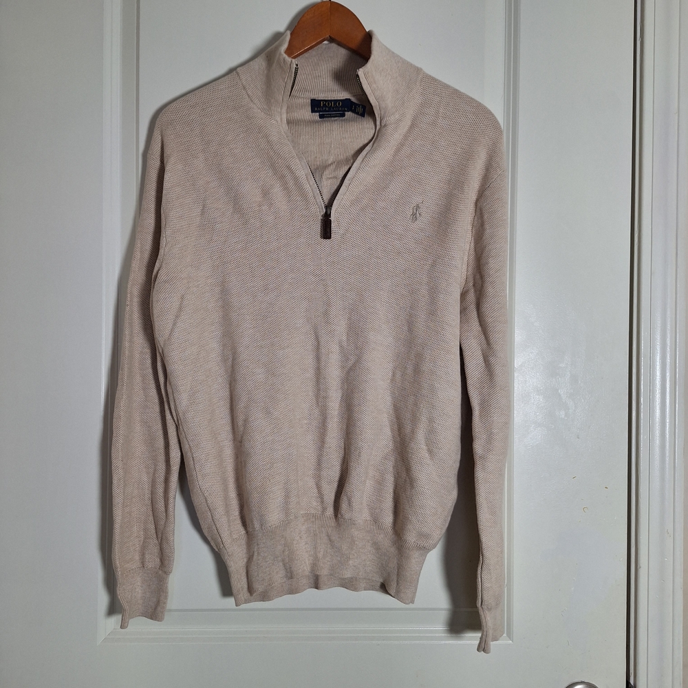 Polo Ralph Lauren Men's Cream Zip-Up Sweater